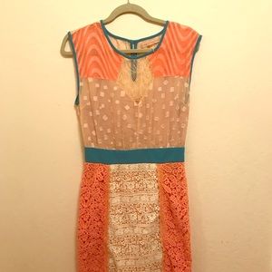Anthropologie dress Champagne & Strawberries
